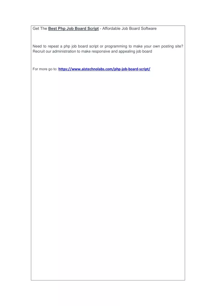 get the best php job board script affordable