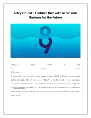 4 key drupal 9 features that will enable your
