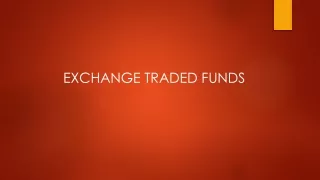 exchange traded funds