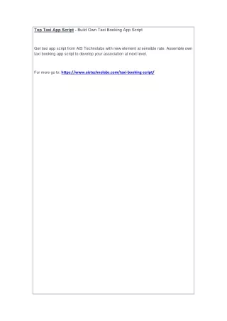 top taxi app script build own taxi booking