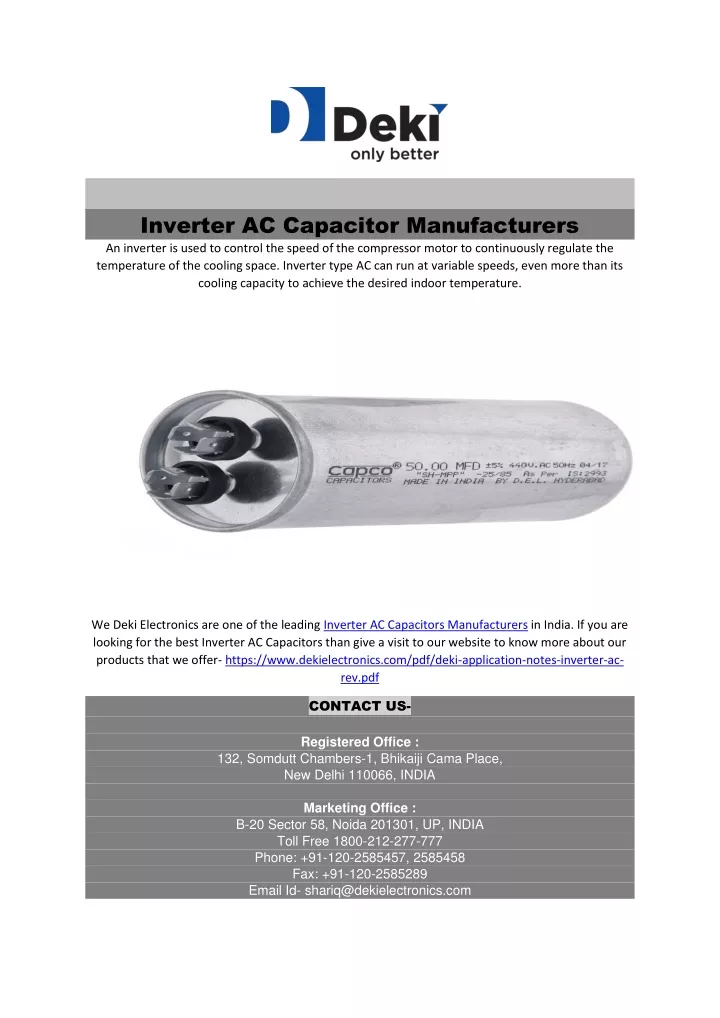 inverter ac capacitor manufacturers an inverter