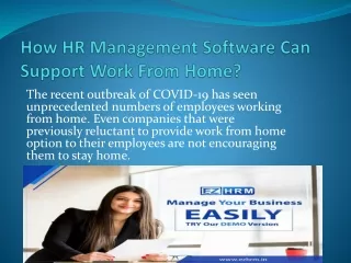 How HR Management Software Can Support Work From Home?