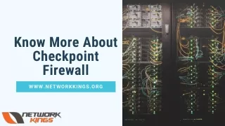 Get to Know More About Checkpoint Firewall with Network Kings