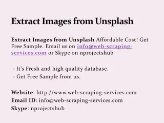 Extract Images from Unsplash