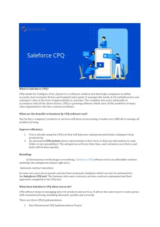 Salesforce CPQ