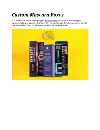 custom mascara boxes