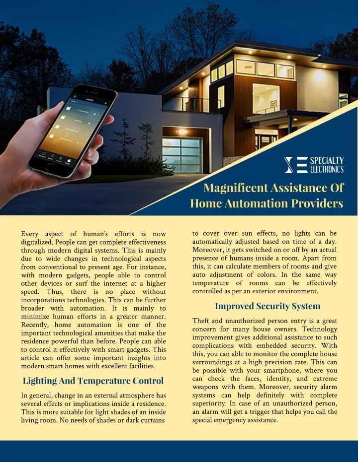 magnificent assistance of home automation