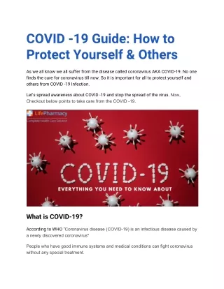 How to Protect yourself from COVID-19