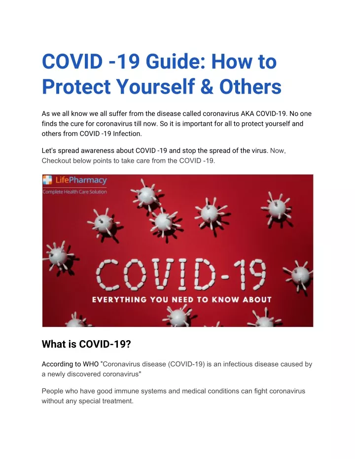 covid 19 guide how to protect yourself others