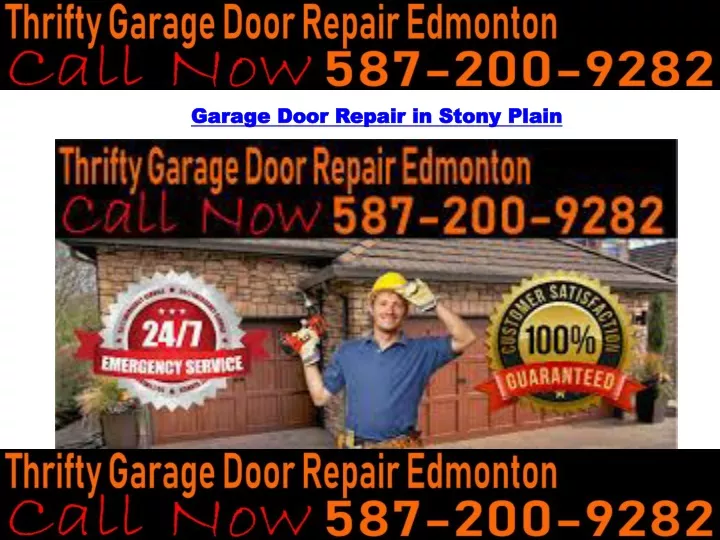 garage door repair in stony plain