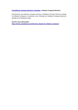 top software company brochure templates software