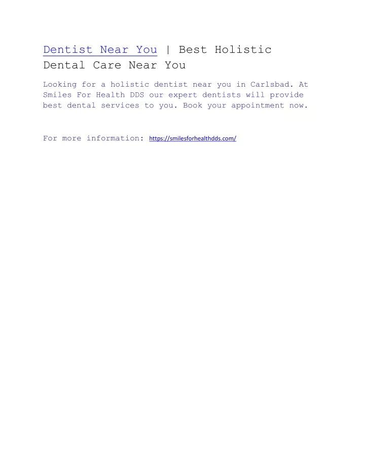 dentist near you best holistic dental care near