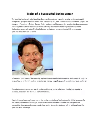 traits of a successful businessman