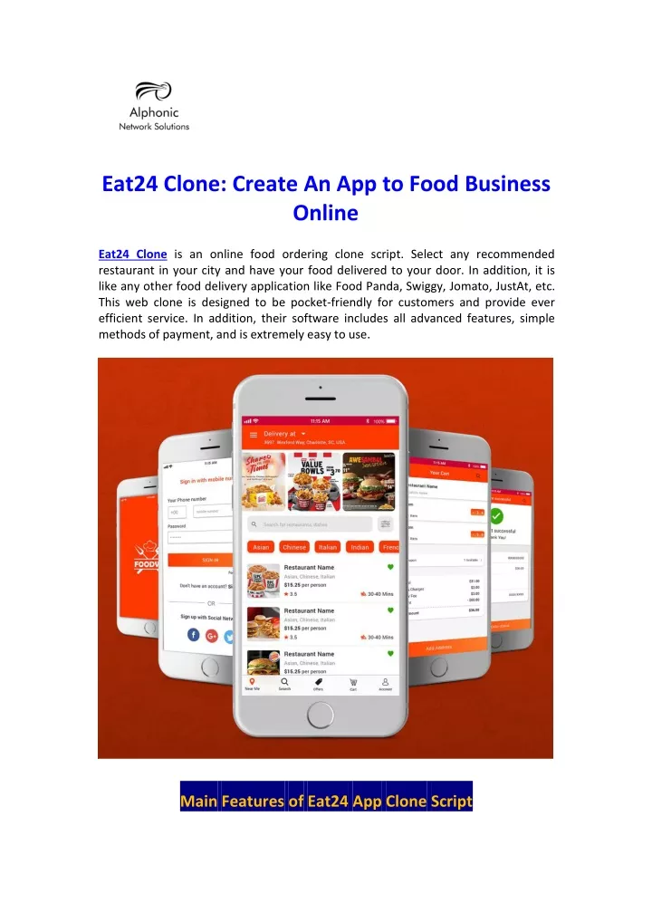 eat24 clone create an app to food business online