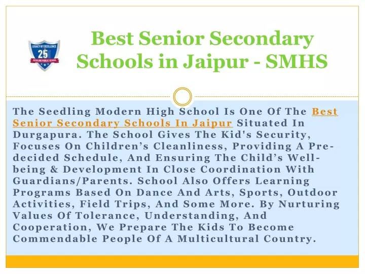 best senior secondary schools in jaipur smhs