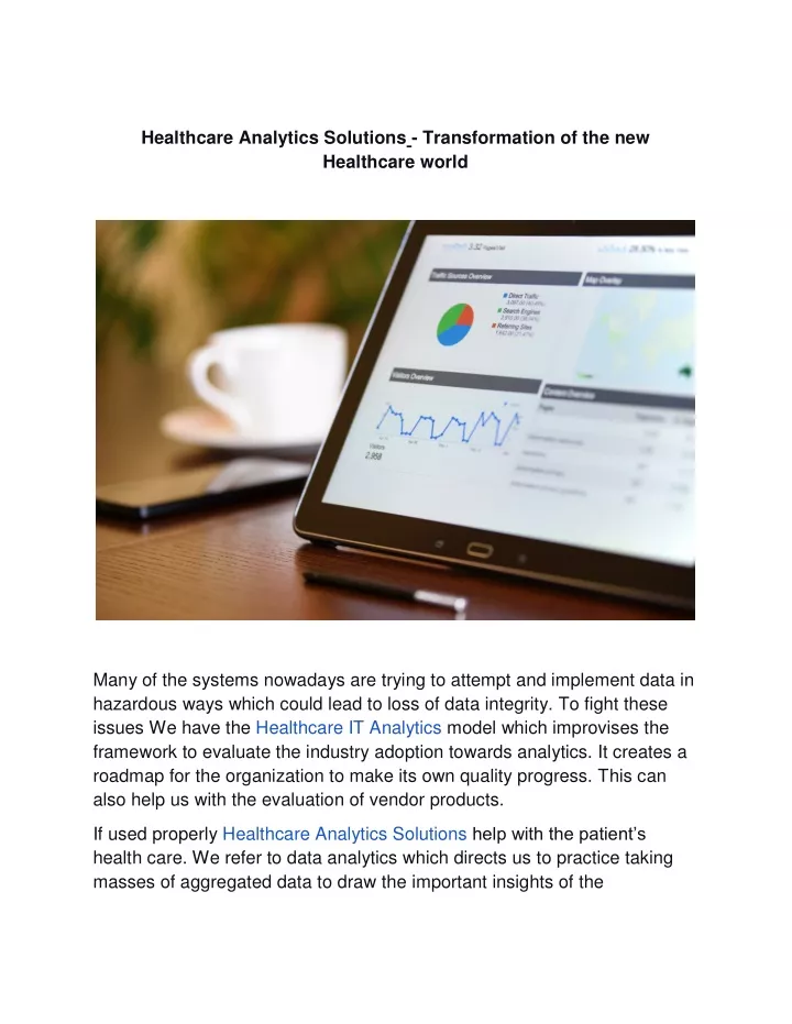 healthcare analytics solutions transformation