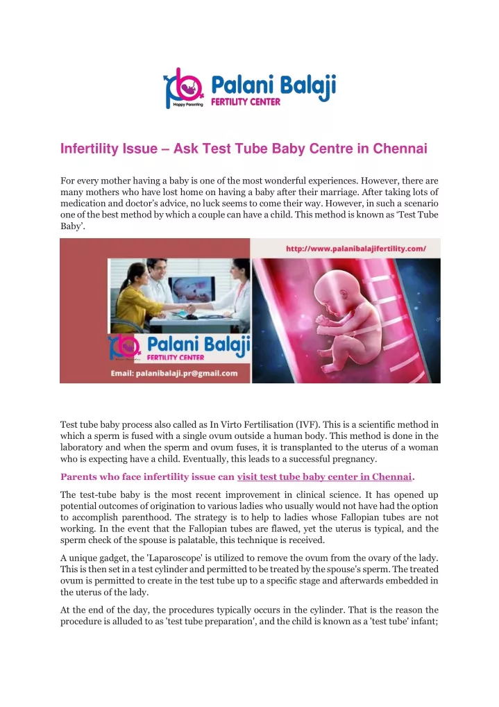 infertility issue ask test tube baby centre