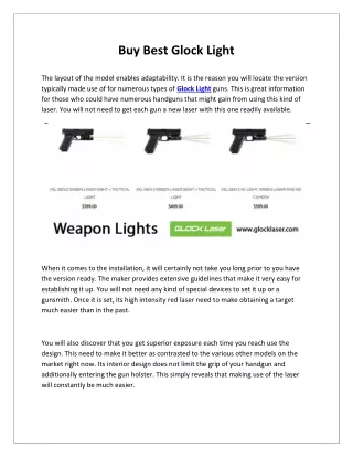 Glock Light - Glock Laser