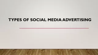 Types of social media advertising
