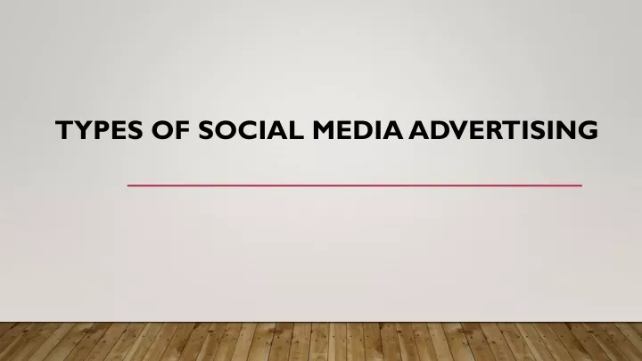 types of social media advertising