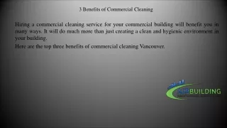 3 benefits of commercial cleaning