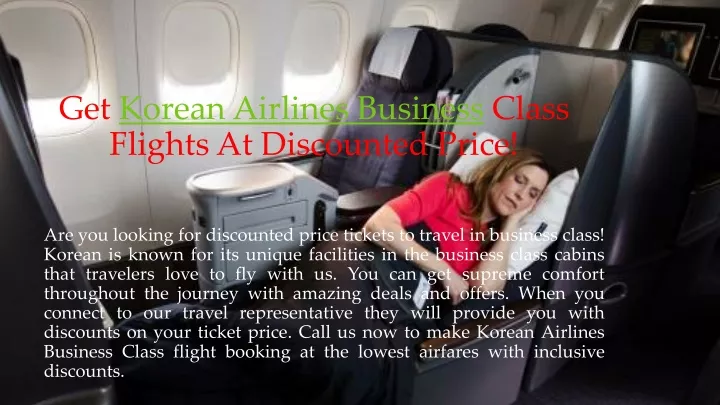 get korean airlines business class flights at discounted price