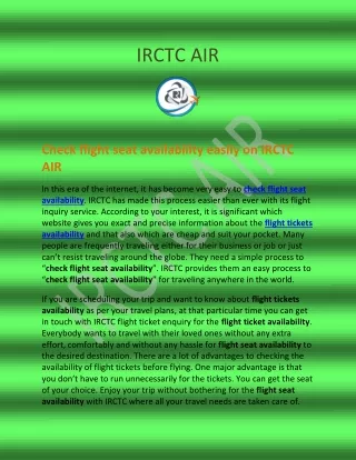 irctc air
