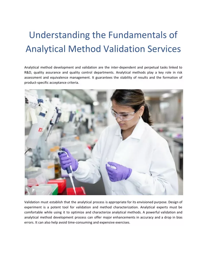 understanding the fundamentals of analytical