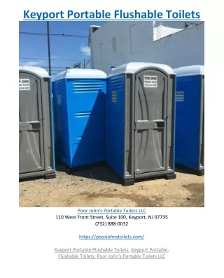 keyport portable flushable toilets