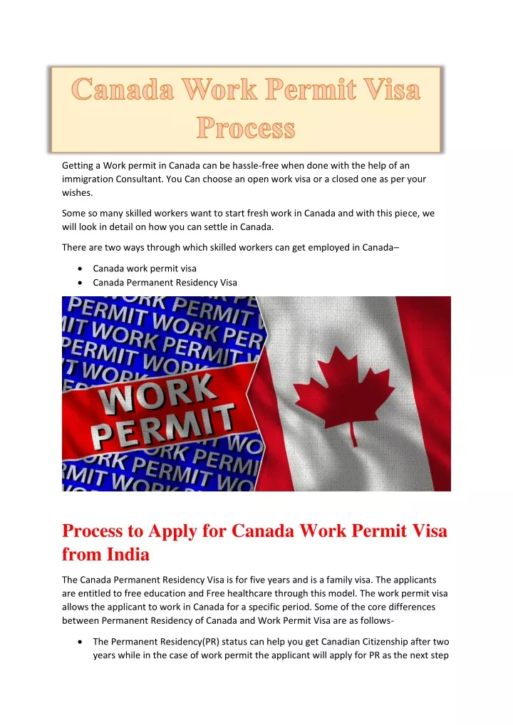 getting a work permit in canada can be hassle