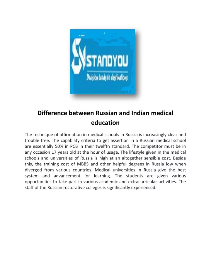 difference between russian and indian medical