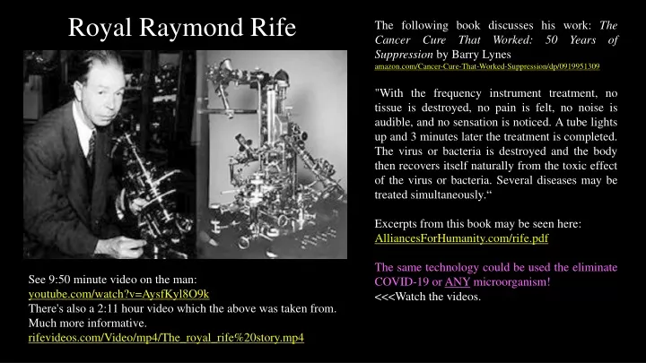 royal raymond rife