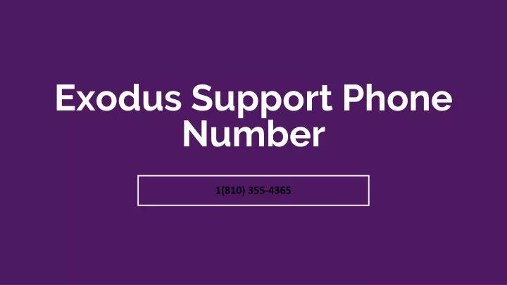 exodus support phone number