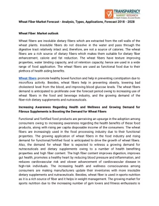 wheat fiber market forecast analysis types