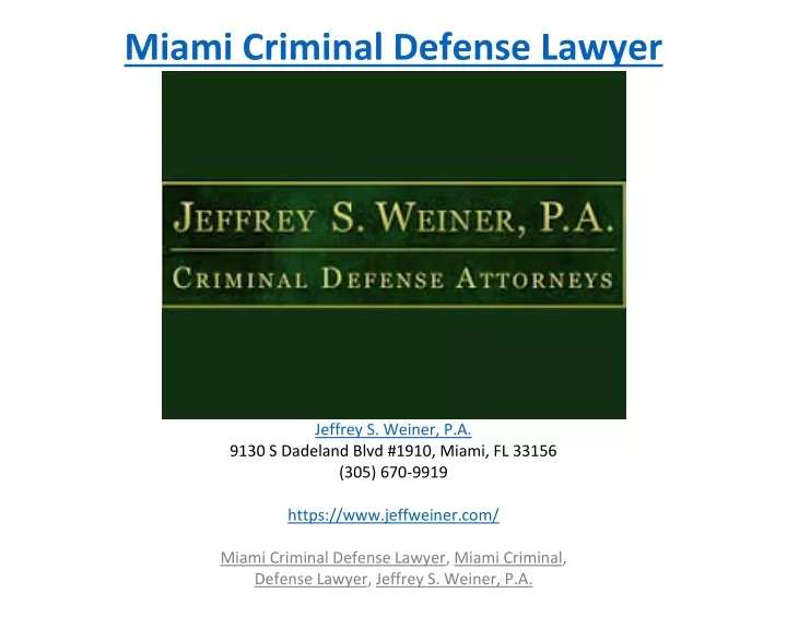 miami criminal defense lawyer