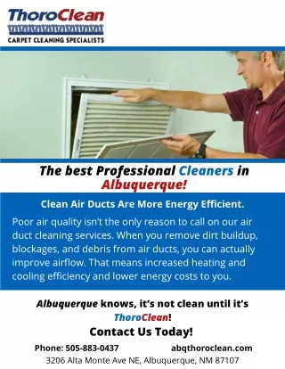 Clean Air Ducts More Energy Efficient | ABQ Thoroclean