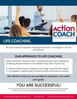 Our Approach Life Coaching | Action Coach ABQ