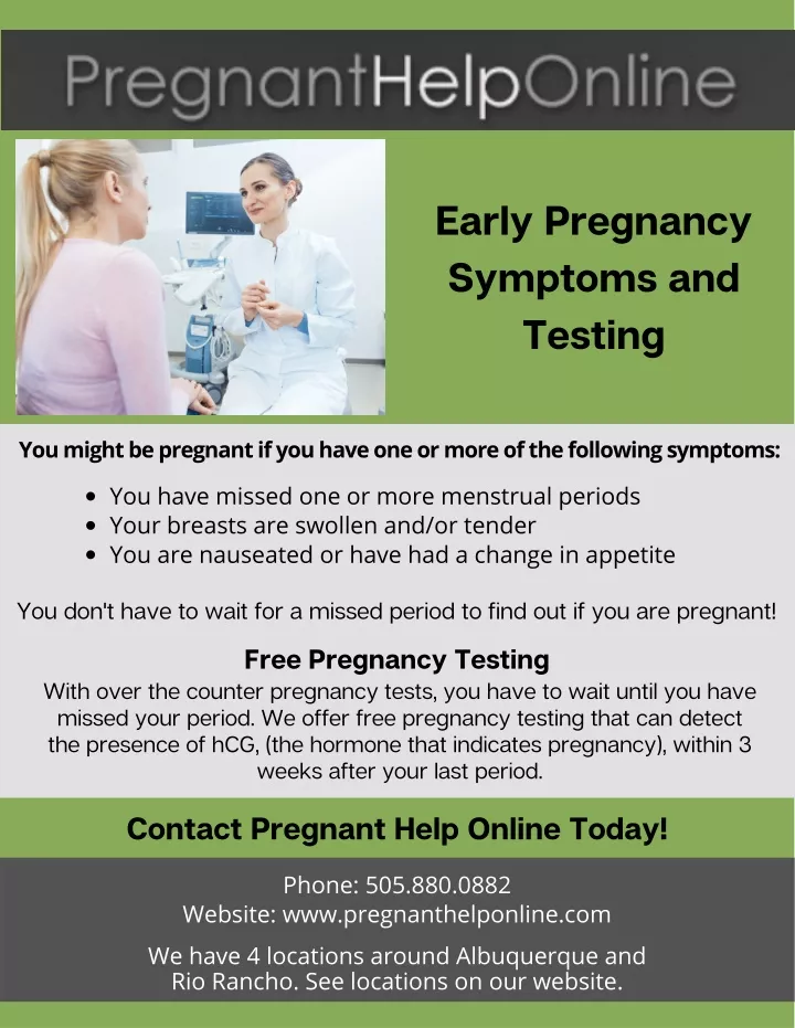 early pregnancy symptoms and testing
