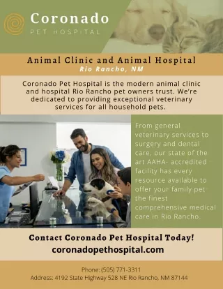 Animal Clinic | Coronado Pet Hospital Rio Rancho