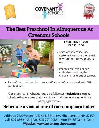 Facilities At Our Preschool | Covenant Schools