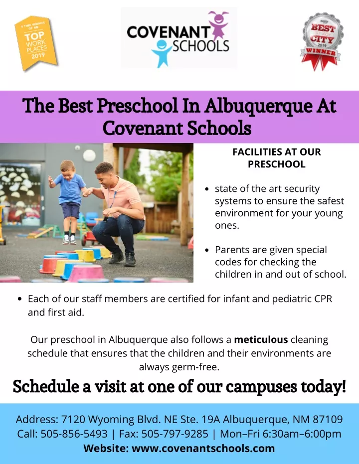 the best preschool in albuquerque at covenant