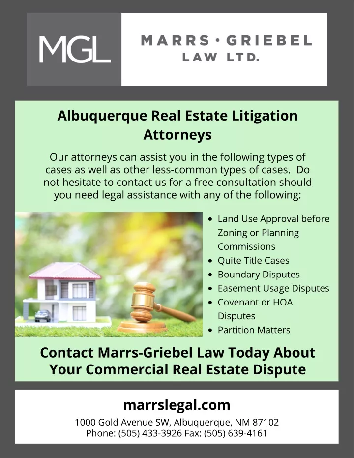 albuquerque real estate litigation attorneys