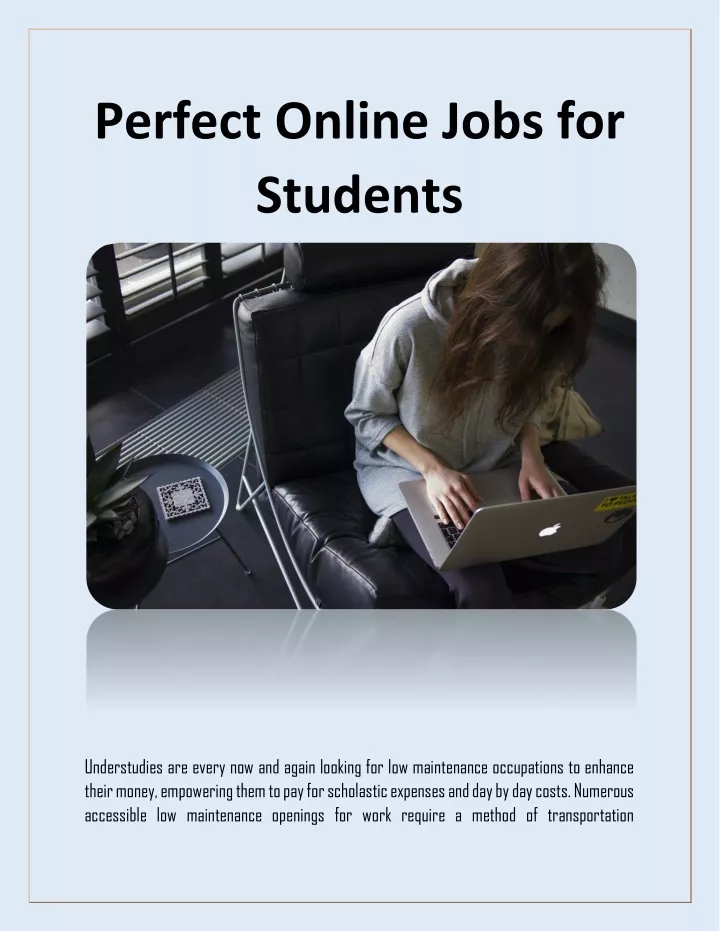 perfect online jobs for students