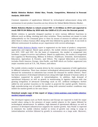 mobile robotics market global size trends