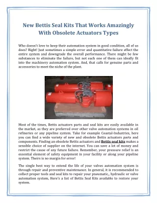 new bettis seal kits that works amazingly with