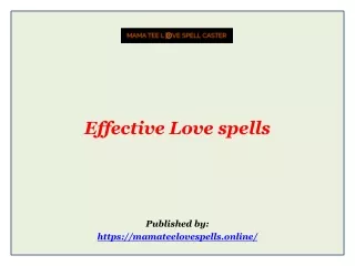 Effective Love spells
