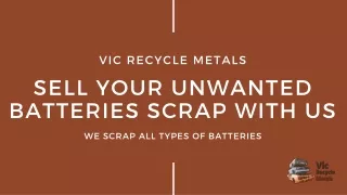 Sell your Unwanted Batteries Scrap with us