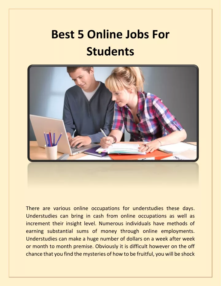 best 5 online jobs for students