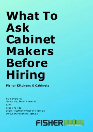 What To Ask Cabinet Makers Before Hiring