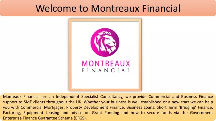 welcome to montreaux financial